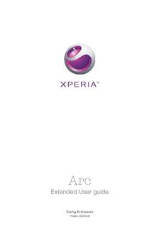 Sony Xperia Arc manual. Smartphone Instructions.